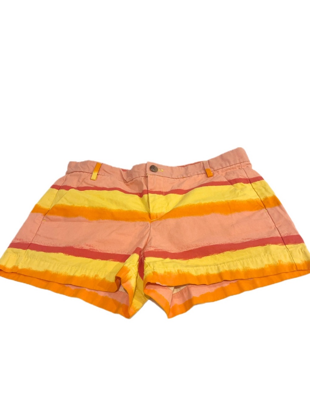 GAP Sun-kissed Khaki Striped Pink Yellow Orange Women’s Shorts